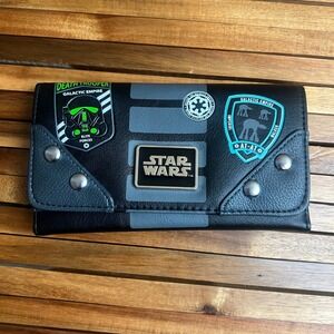 Star Wars Galactic Empire Death Trooper AT-AT Faux Leather Tri-Fold Wallet Black